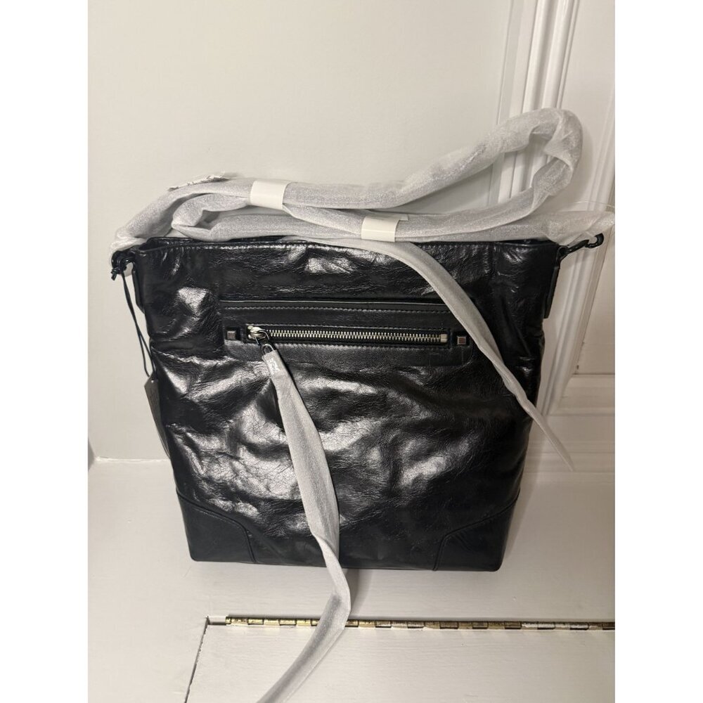 Rebecca Minkoff Regan Slim Bucket Bag Leather Black NWT $275 [jb] - Picture 7 of 13
